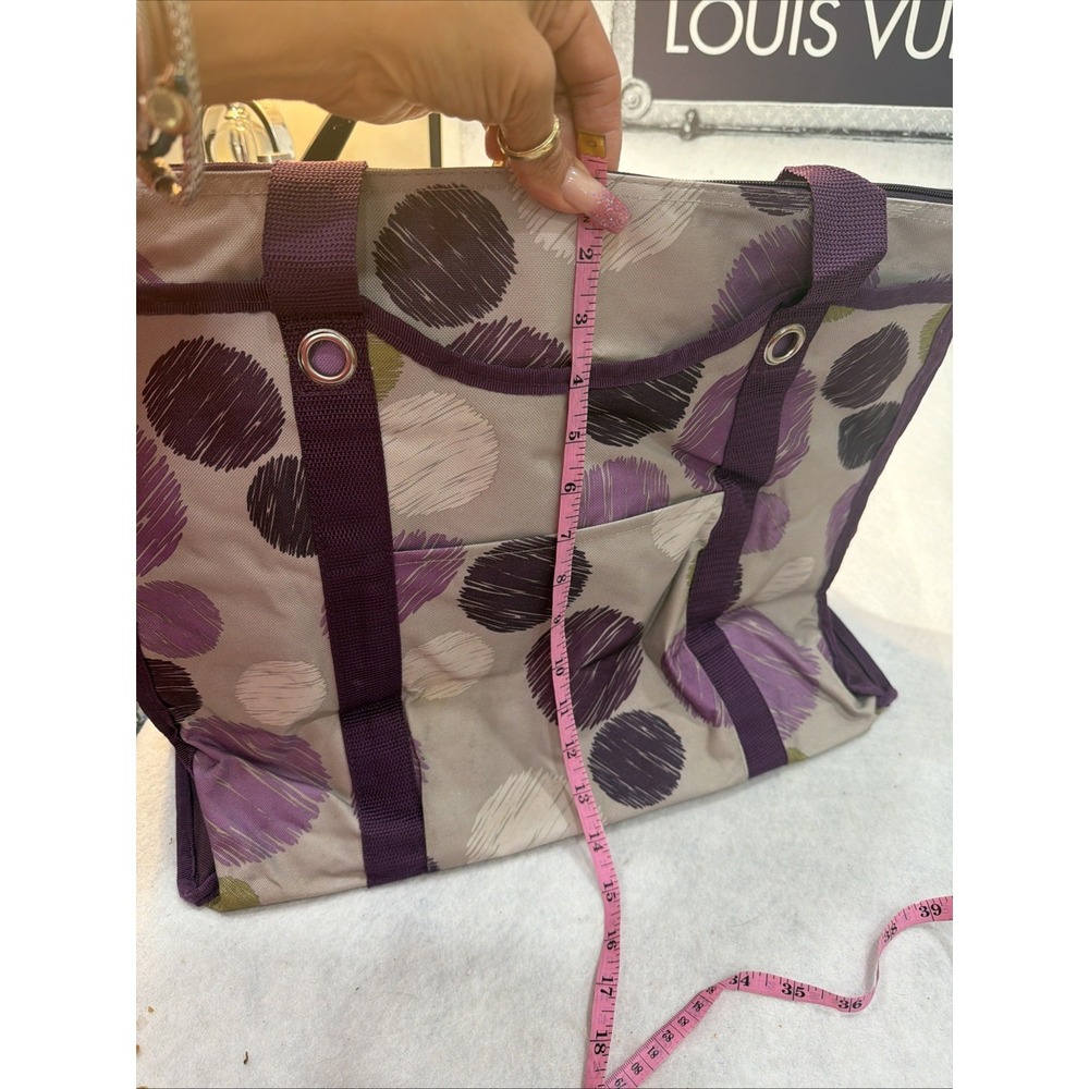 Thirty One Tote All-Day Organizing "Sketchy Dot"  Zipper Top Bag New - Picture 10 of 11